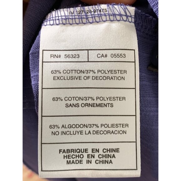 Nike Tiger Woods Golf Polo Shirt XL Purple Striped Cotton/Polyester GUC 7858 - Picture 5 of 9